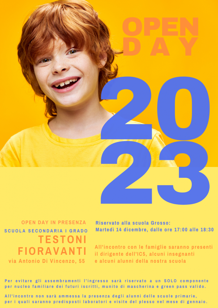 Open day Testoni Fioravanti Scuola Grosso 2022-2023